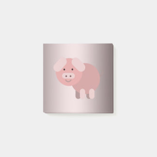 Personalisierte niedliche Chubby-Piggie Post-it Klebezettel
