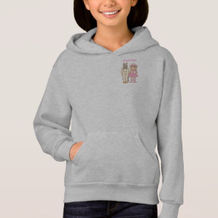 Personalisierte Niedliche Cowgirl und Horse Fleece Hoodie