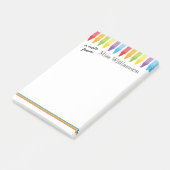 Personalisierte Niedliche Crayons Lehrerin zurück  Post-it Klebezettel (angewinkelt)