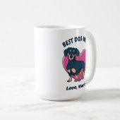 Personalisierte Niedliche Dackel Mama für Hunde Kaffeetasse (VorderseiteRechts)