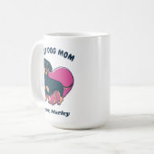 Personalisierte Niedliche Dackel Mama für Hunde Kaffeetasse (Vorderseite Links)