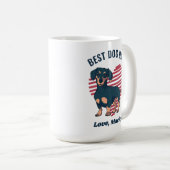Personalisierte Niedliche Dackel Vater für Hunde Kaffeetasse (VorderseiteRechts)