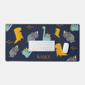 Personalisierte Niedliche Dinosaurier-Kid Schreibtischunterlage (Tastatur & Maus)