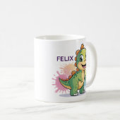 Personalisierte Niedliche Dinosaurier-Tasse - Indi Kaffeetasse (VorderseiteRechts)