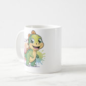 Personalisierte Niedliche Dinosaurier-Tasse - Indi Kaffeetasse (Vorderseite Links)
