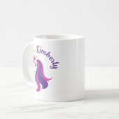 Personalisierte niedliche Einhorn-Tasse für Mädche Kaffeetasse (Vorderseite Links)
