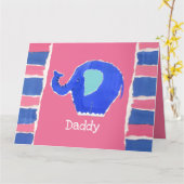 Personalisierte Niedliche Elefantentageskarte Karte (Gelbe Blume)