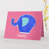 Personalisierte Niedliche Elefantentageskarte Karte (Gelbe Blume)