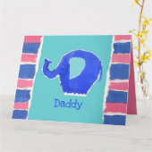 Personalisierte Niedliche Elefantentageskarte Karte (Gelbe Blume)