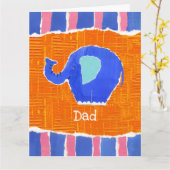 Personalisierte Niedliche Elefantentageskarte Karte (Gelbe Blume)