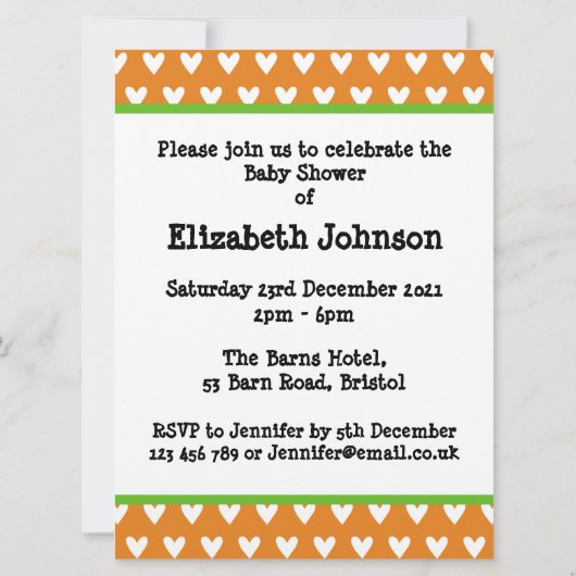 Personalisierte Niedliche Elephant Baby Dusche Ein (Rückseite)