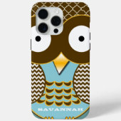 Personalisierte Niedliche Eule Maurische Tile und  Case-Mate iPhone Hülle (Rückseite)