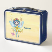 Personalisierte Niedliche Fairy Kids Metal Lunch B Metall Brotdose (Vorderseite)