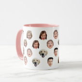 Personalisierte Niedliche Familie Gesicht 5 Fotos  Tasse (Vorderseite Links)