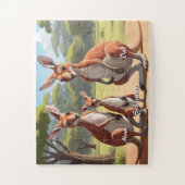 Personalisierte Niedliche Familie Kangaroo Puzzle (Vertikal)