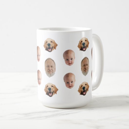 Personalisierte Niedliche Familienfront 3 Fotos Ta Kaffeetasse (VorderseiteRechts)