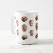 Personalisierte Niedliche Familienfront 3 Fotos Ta Kaffeetasse (Vorderseite Links)