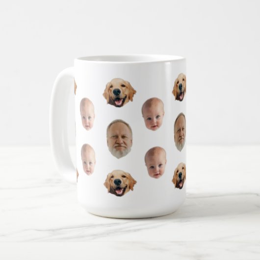 Personalisierte Niedliche Familienfront 3 Fotos Ta Kaffeetasse (Vorderseite Links)