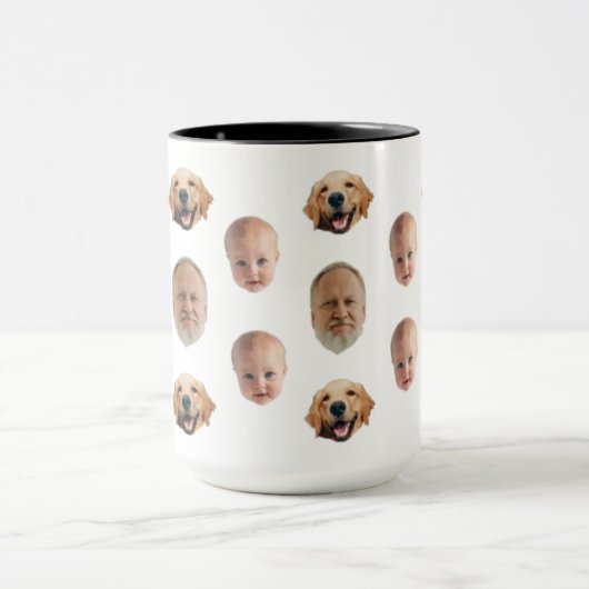 Personalisierte Niedliche Familienfront 3 Fotos Ta Tasse (Zentrum)