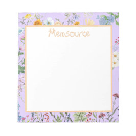 Personalisierte Niedliche Farbe Wasserfarbe Blume Notizblock