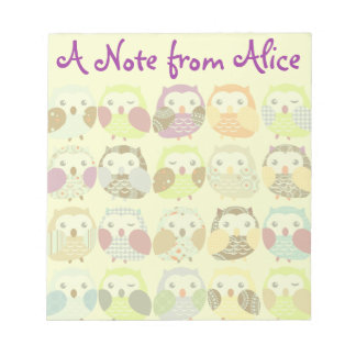 Personalisierte Niedliche Farbraupen Notepad Notizblock