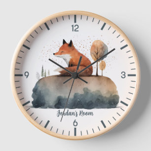 Personalisierte Niedliche Fox-Uhr Uhr