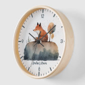 Personalisierte Niedliche Fox-Uhr Uhr (Winkel)