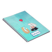 Personalisierte Niedliche Fox- und Rabbit-Illustra Notizblock (Rechte Seite)