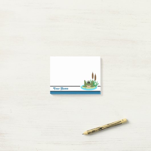 Personalisierte niedliche Frosch Posten-it® Post-it Klebezettel (Auf Schreibtisch)