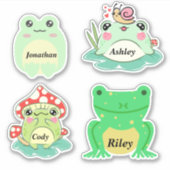 Personalisierte Niedliche Froschkleber Aufkleber (Vorderseite)