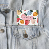 Personalisierte Niedliche Frucht Erdbeermuster Button (Insitu)