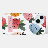 Personalisierte Niedliche Frucht Erdbeermuster Case-Mate iPhone Hülle (Rückseite (Horizontal))