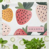 Personalisierte Niedliche Frucht Erdbeermuster Geschirrtuch (Gefaltet)