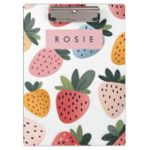 Personalisierte Niedliche Frucht Erdbeermuster Klemmbrett (Vorderseite)
