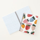 Personalisierte Niedliche Frucht Erdbeermuster Notizblock (Innenseite)