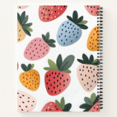 Personalisierte Niedliche Frucht Erdbeermuster Notizblock (Rückseite)