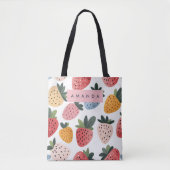 Personalisierte Niedliche Frucht Erdbeermuster Tasche (Vorderseite)