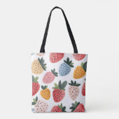 Personalisierte Niedliche Frucht Erdbeermuster Tasche (Rückseite)