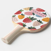 Personalisierte Niedliche Frucht Erdbeermuster Tischtennis Schläger (Vorderseite)