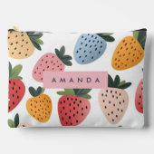 Personalisierte Niedliche Frucht Erdbeermuster Zubehörtasche (Vorderseite)