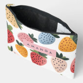 Personalisierte Niedliche Frucht Erdbeermuster Zubehörtasche (Offen)