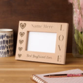 Personalisierte Niedliche Fünf-Herz-String und LIE Geätzte Rahmen (Links)