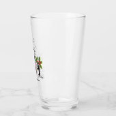Personalisierte Niedliche Funny Pinguin Weihnachte Glas (Links)