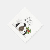 Personalisierte Niedliche Funny Pinguin Weihnachte Serviette (Ecke)