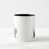 Personalisierte Niedliche Funny Pinguin Weihnachte Zweifarbige Tasse (Mittel)