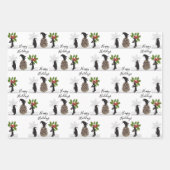 Personalisierte Niedliche Funny Pinguine Geschenkpapier Set (Vorderseite 3)