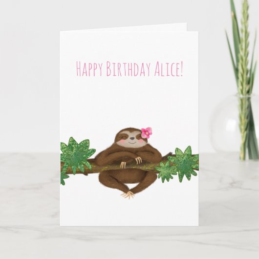 Personalisierte niedliche Geburtskarte Karte (Vorderseite)