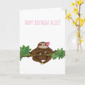 Personalisierte niedliche Geburtskarte Karte (Gelbe Blume)