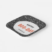 Personalisierte Niedliche Geister Glücklich Geburt Pappteller (Gewinkelt)