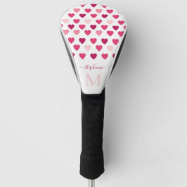 Personalisierte Niedliche Girly Pink Hearts Liebe Golf Headcover